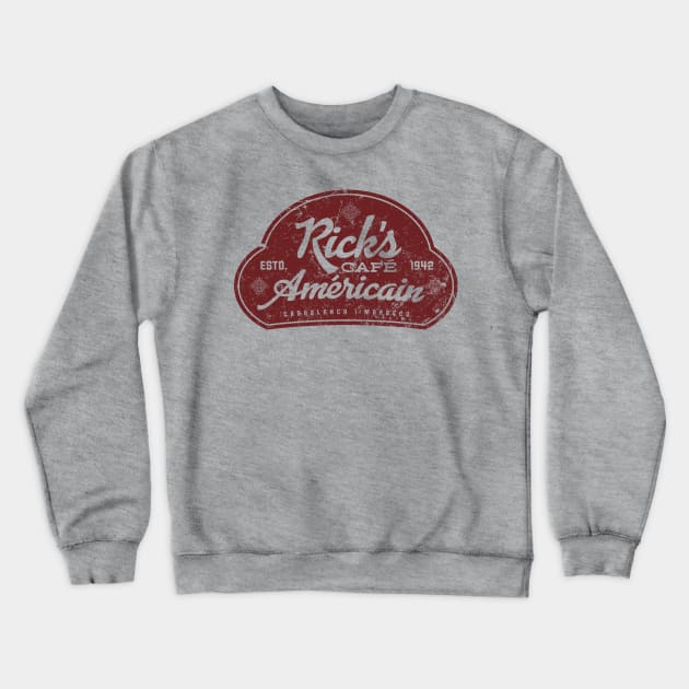 Rick's Cafe Americain Crewneck Sweatshirt by MindsparkCreative